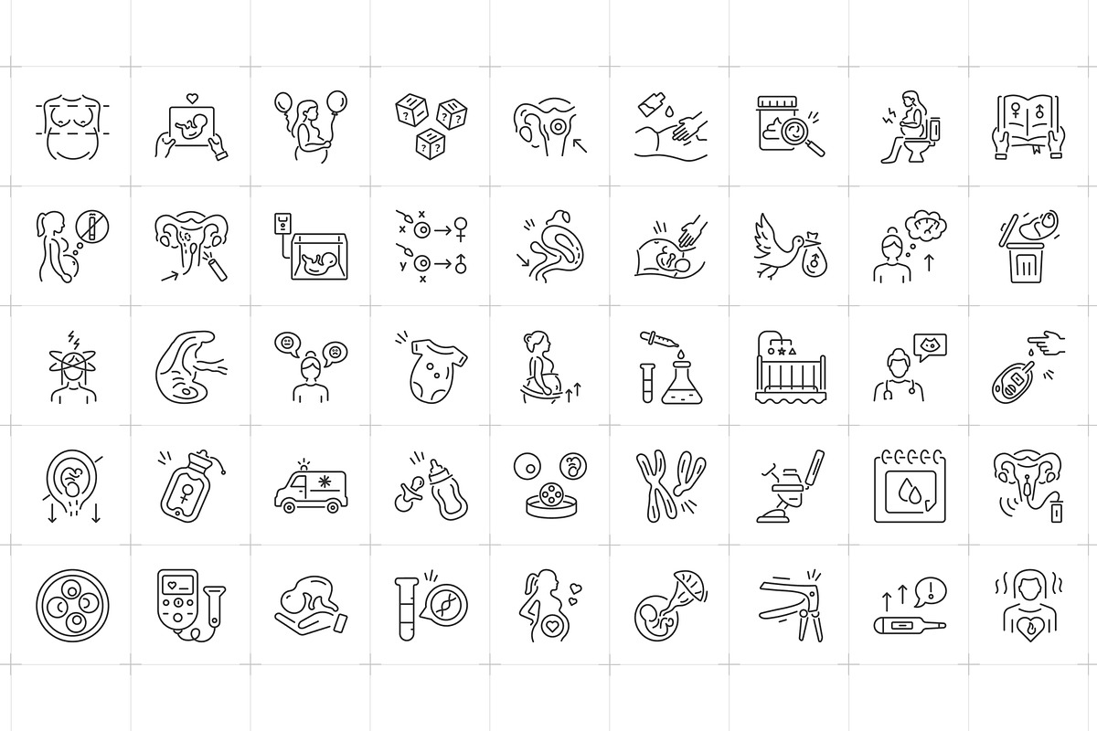 Animated Pregnant Woman Icons, an Outline Icon by Prosymbols (Photo 4 of 5)