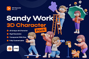 Sandy Work 3D Character, a Characters & Person 3D Model by orenjidesign (Thumbnail 1 of 8)