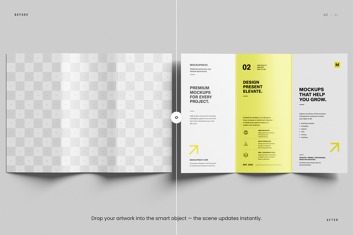 A4 Trifold Brochure Mockup, an Advertising Mockup by Toasin Studio (Photo 2 of 5)