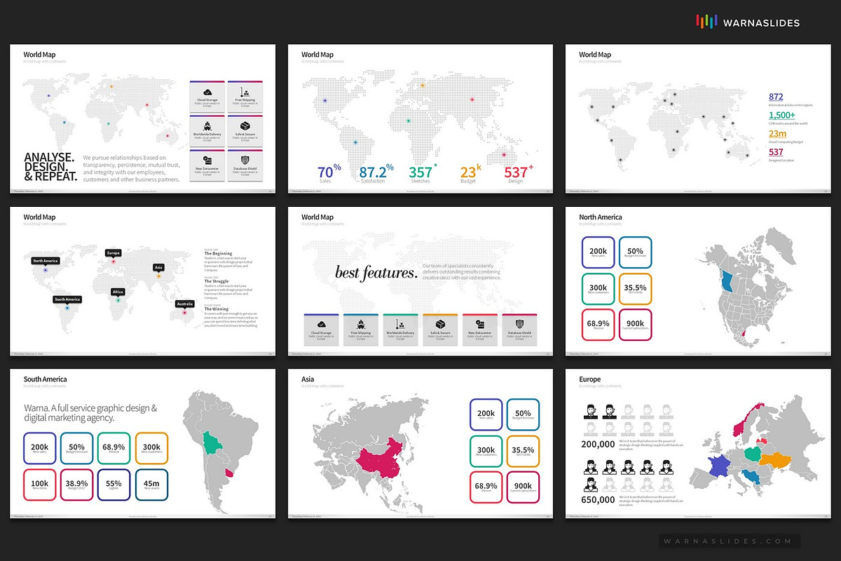 Maps PowerPoint Templates, a Presentation Template by Warna Works (Photo 5 of 10)