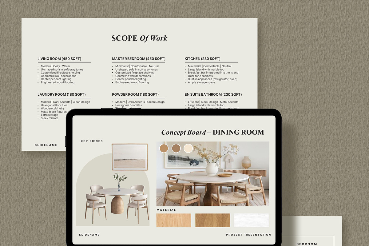 Clean Interior Design Presentation preview 5