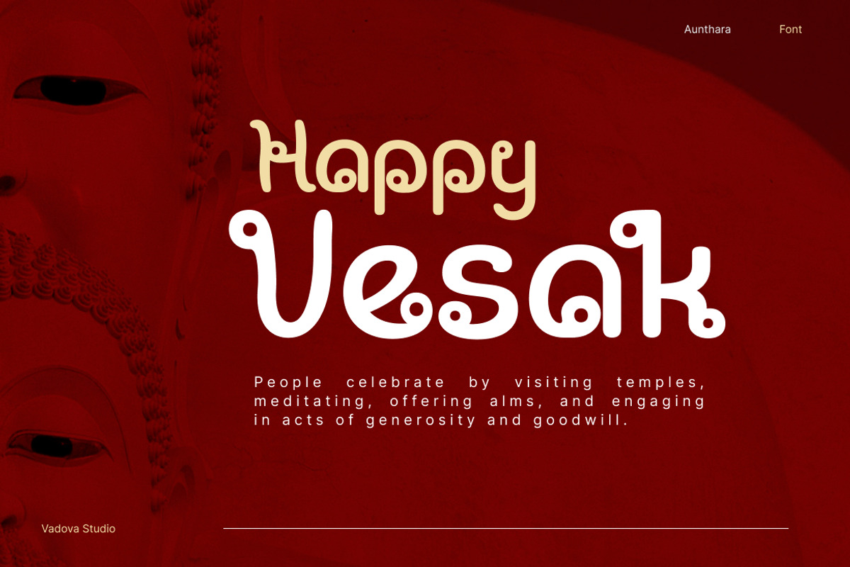Aunthara Creative Font, a Handwritten Font by Vadovastd (Photo 4 of 7)