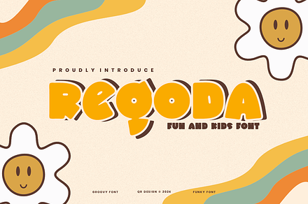 Regoda - Groovy Font, a Sans Serif Font by QR Design Studio
