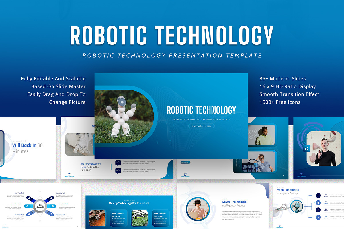 Robotic Technology Presentation, a Presentation Template by SlideStack (Photo 1 of 5)