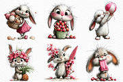 Whimsical Summer Bunny Clipart, an Illustration by Craft Nest (Thumbnail 5 of 12)