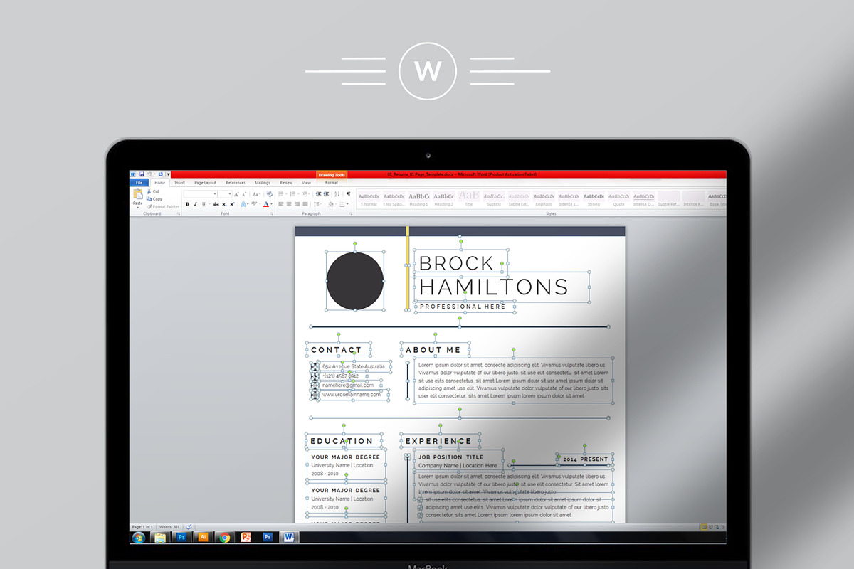 Modern Resume/CV Template, a Resume Template by Proper_media (Photo 7 of 7)