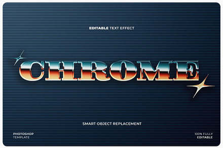 Retro Chrome Text Effect