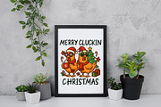 Merry Cluckin Christmas Chicken PNG, an Illustration by Daily.Designs (Thumbnail 5 of 5)