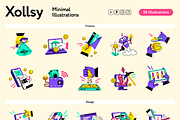 Xollsy Flat Vector Illustrations, an Empty State Illustration by Welovegraphics (Thumbnail 7 of 7)