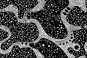 white black geometric wavy, a Pattern Graphic by AAN Seamless Shop (Thumbnail 2 of 3)