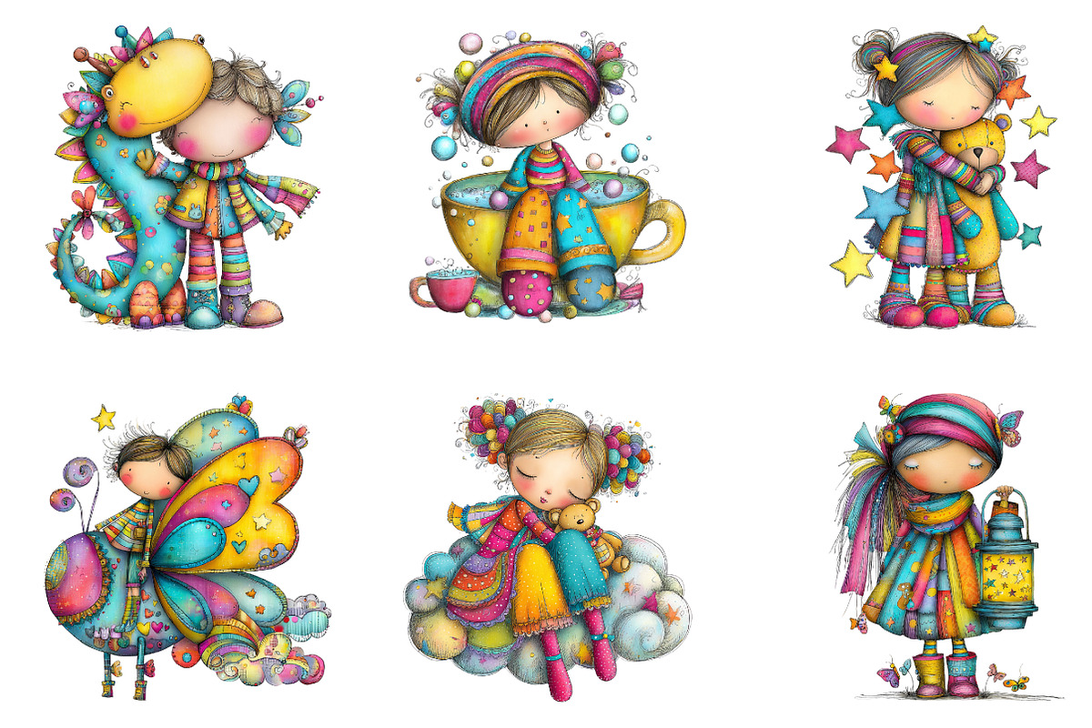 Whimsical Storybook Children Clipart, an Illustration by designcity5 (Photo 3 of 5)