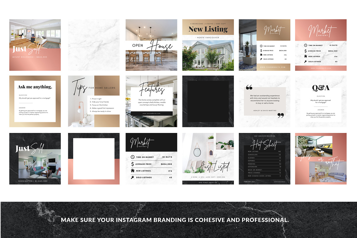 Realtor Instagram Templates, a Marketing Template by Galaxybomb (Photo 4 of 7)