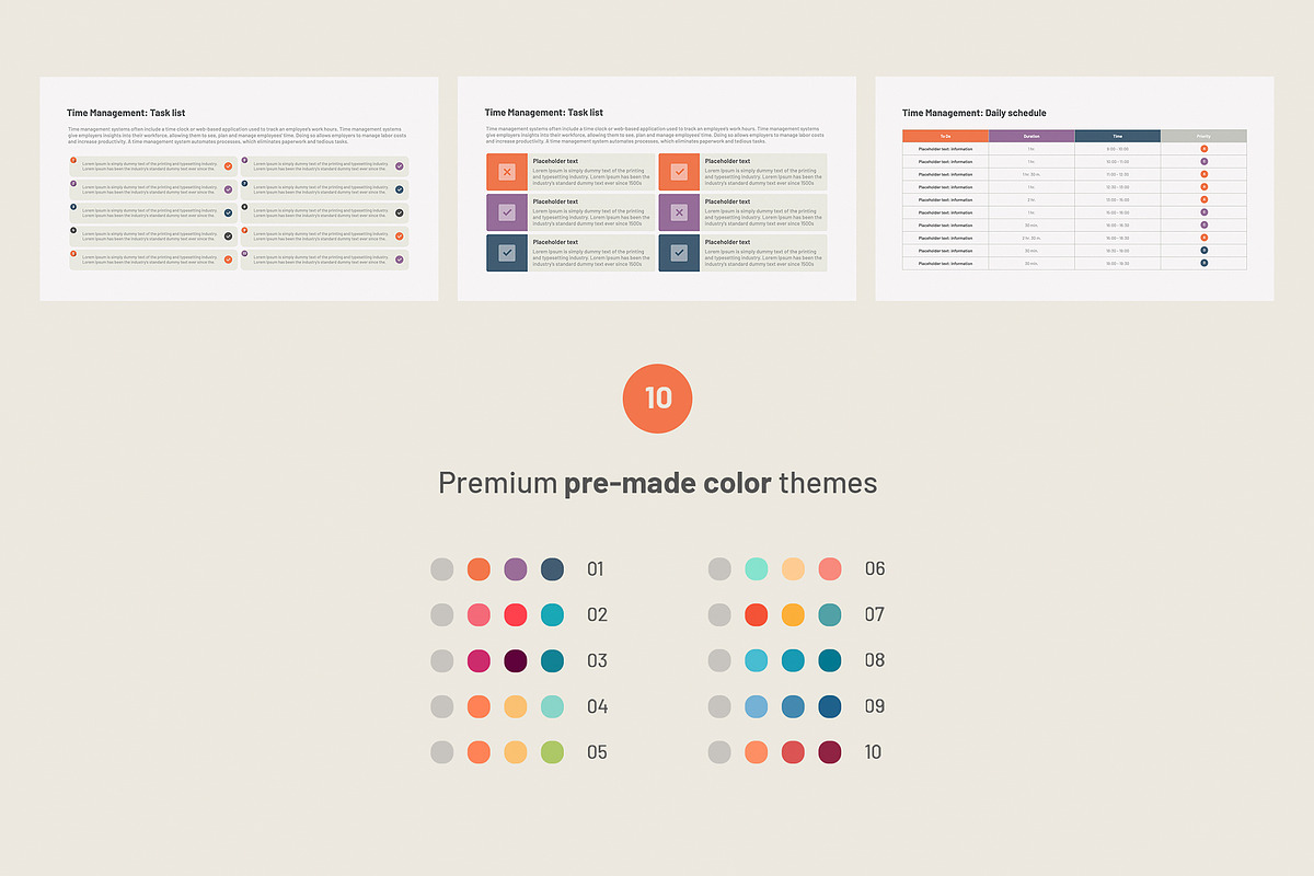 Time Management PowerPoint Slides, a Presentation Template by HiSlide.io (Photo 5 of 5)