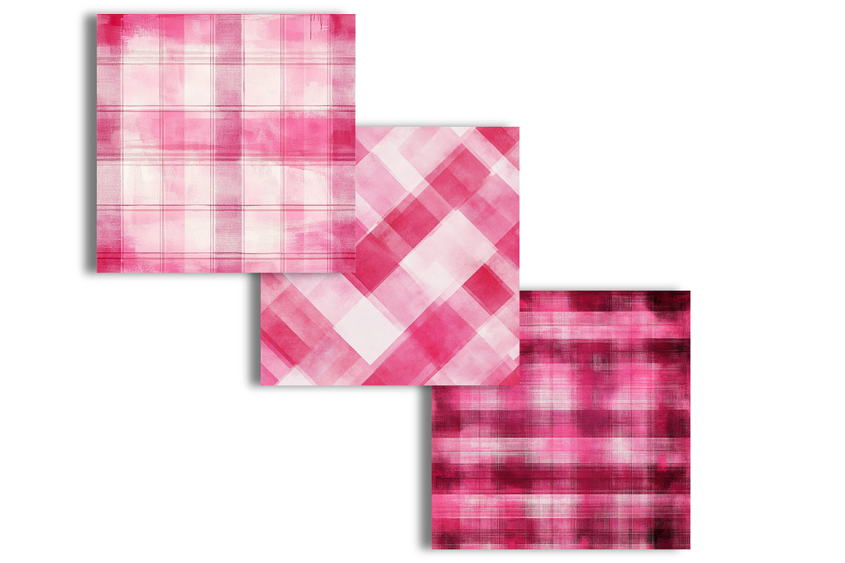 Tartan Pink Digital Paper, an Illustration by SinaCreation (Photo 5 of 5)