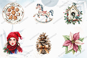 Grandmillennial Christmas Clipart, an Illustration by designcity5 (Thumbnail 3 of 5)