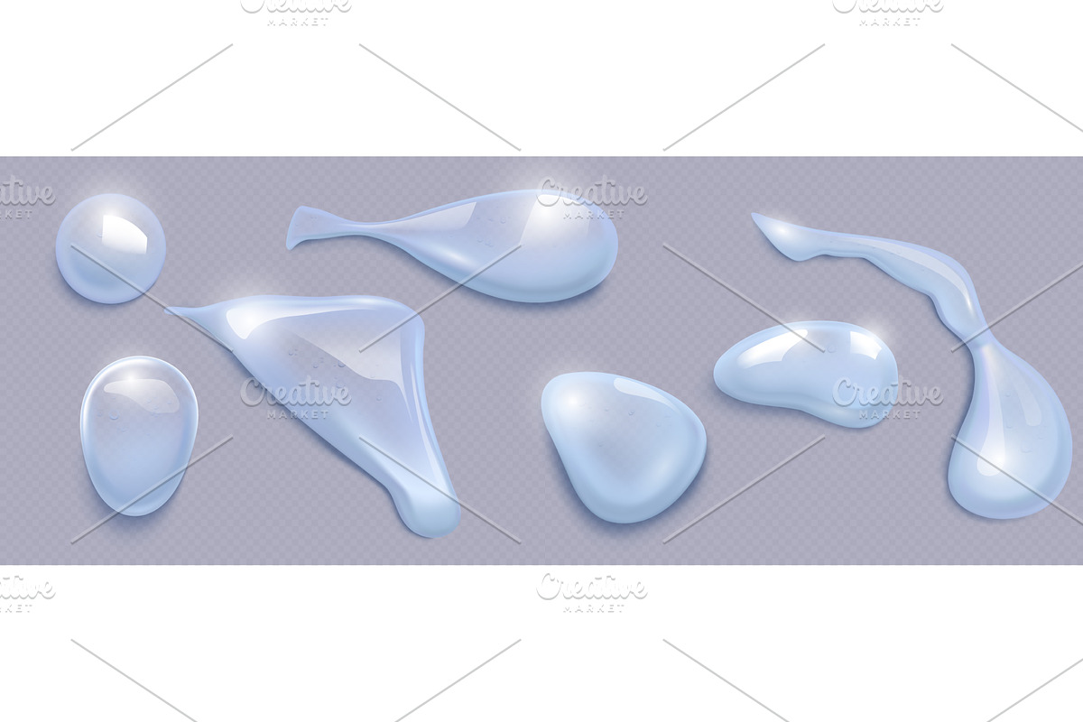 Clear gel drops set, an Object Illustration by art PVP - market