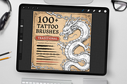 100 Tattoo Brushes for Procreate, a Brush Add-On by Disyukov (Thumbnail 1 of 8)