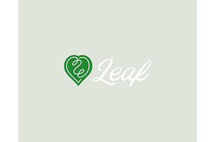 Abstract green leaf logo. Graceful, an Object Illustration by Bureau