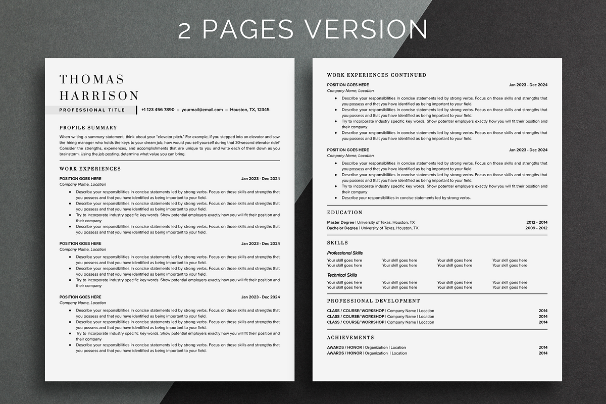 ATS Resume Template Google Docs, a Resume Template by bonadigitals (Photo 2 of 5)