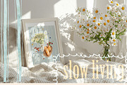Slow living Clipart Frames Posters, a Decorative Illustration by 60secondsArt (Thumbnail 10 of 11)
