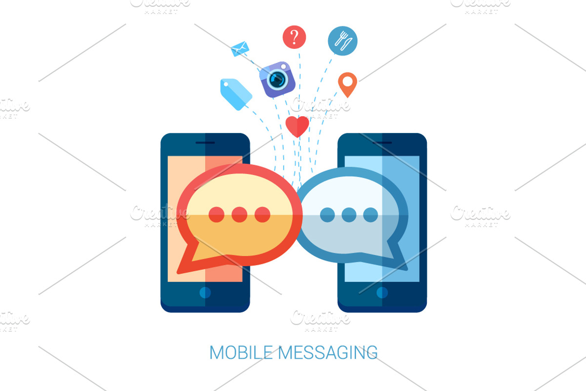 Mobile messaging apps trends icons., an Icon by DikayaMiau