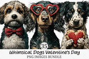 Whimsical Dogs Valentine's Day Png, an Illustration by Craft Nest (Thumbnail 1 of 9)
