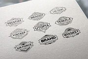 30 Line Art Badge & Frame Label, a Decorative Illustration by Raftel (Thumbnail 8 of 12)