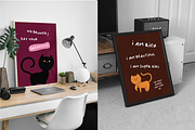 Cat Lovers Quotes Poster Wall Art, an Object Graphic by digitalsbydepi (Thumbnail 5 of 8)