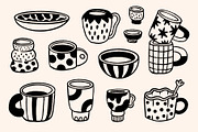 CAFE DOODLES | Graphic collection, a Food Illustration by katieromanoff_art (Thumbnail 6 of 12)