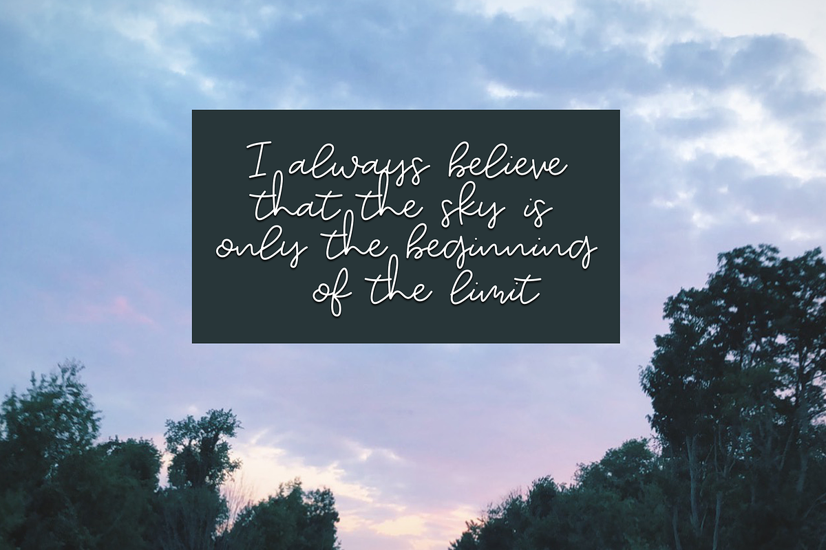 Sky - A Pretty Script Font preview 6