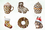Leopard Print Christmas Clipart PNG, an Illustration by Creative Art (Thumbnail 2 of 9)