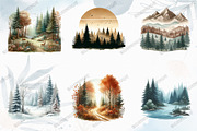 Forest Landscapes PNG Clipart, an Illustration by designcity5 (Thumbnail 3 of 5)