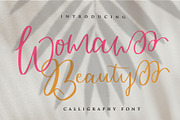 woman beauty calligraphy, a Script Font by Mariyana (Thumbnail 2 of 10)