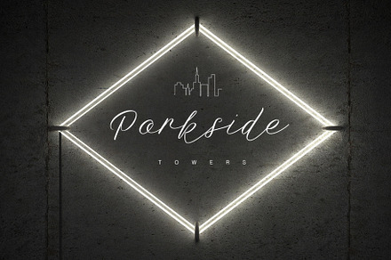 ANIMATED Logo Mock-Up | Neon Diamond
