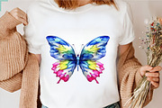 Watercolor Butterfly Clipart, an Animal Illustration by Digital Artistic99 (Thumbnail 8 of 11)