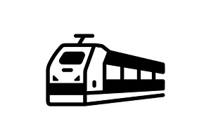 Train caravan solid icon, a Solid Icon by Creative priyanka