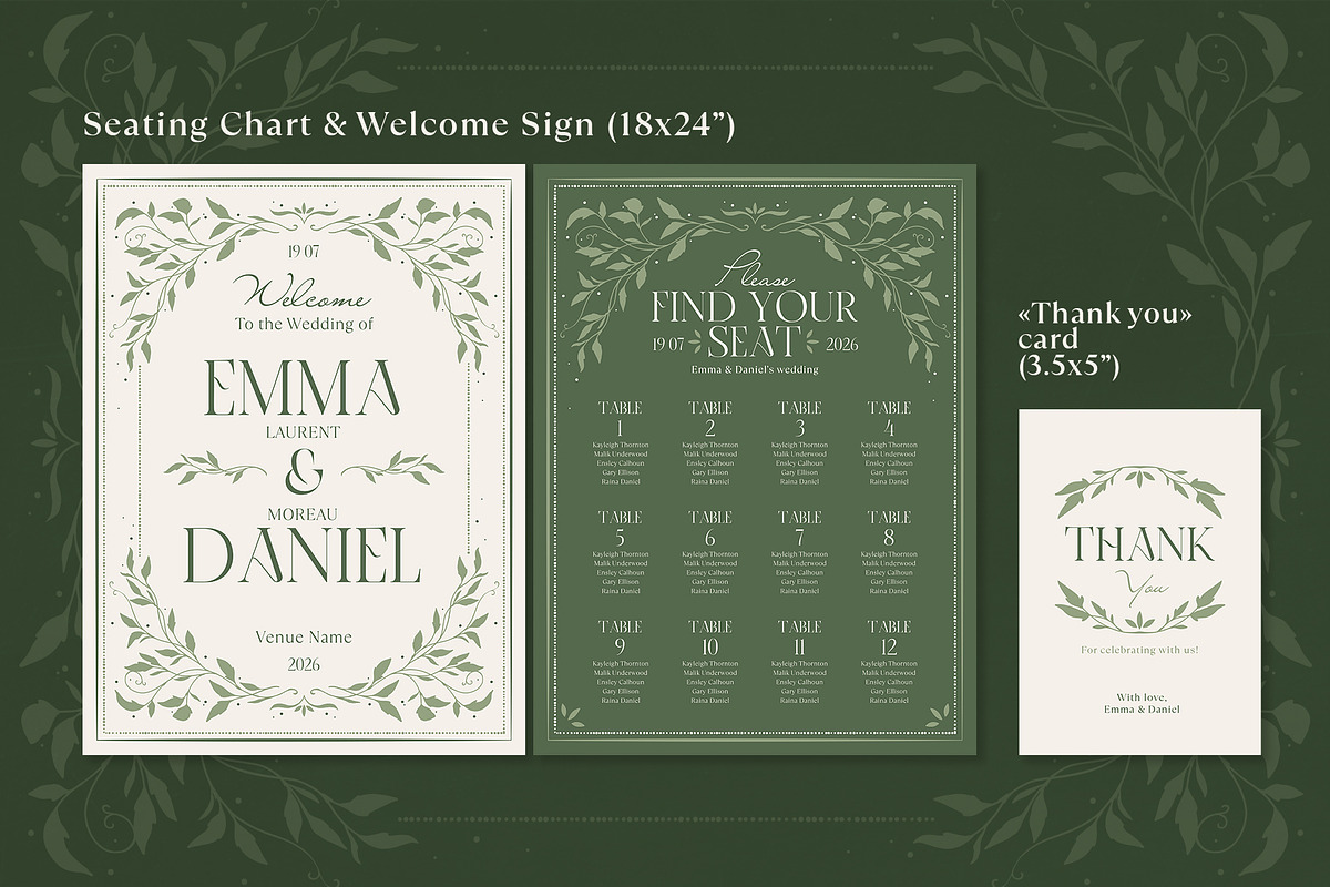 Elven Fairytale Wedding Suite, a Print Template by Garden in frame (Photo 9 of 11)