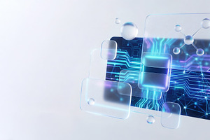 Futuristic digital glass interface, a Technology Photo by Shootdiem