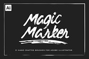 Marker Brushes For Illustrator, a Brush Add-On by AndrewPixel (Thumbnail 1 of 5)