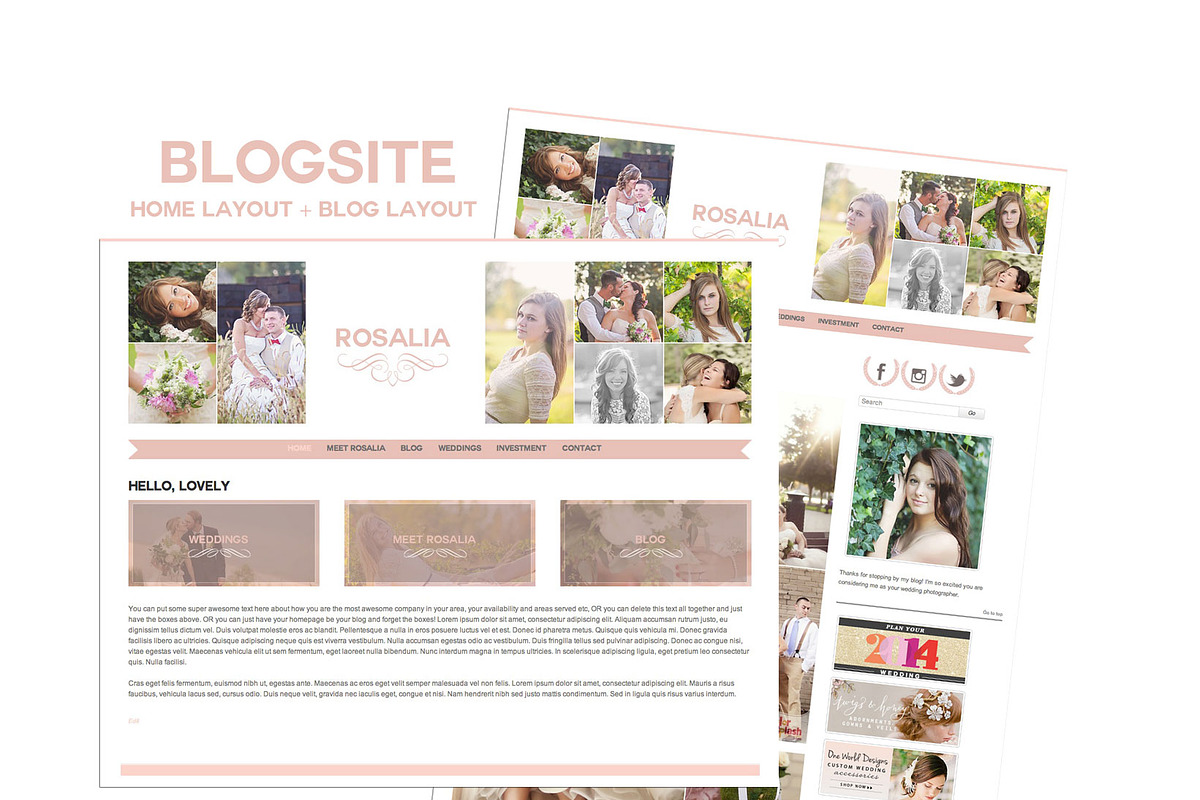 Rosalia Responsive Wordpress Theme, a WordPress Template by Color Splash Studio (Photo 1 of 5)