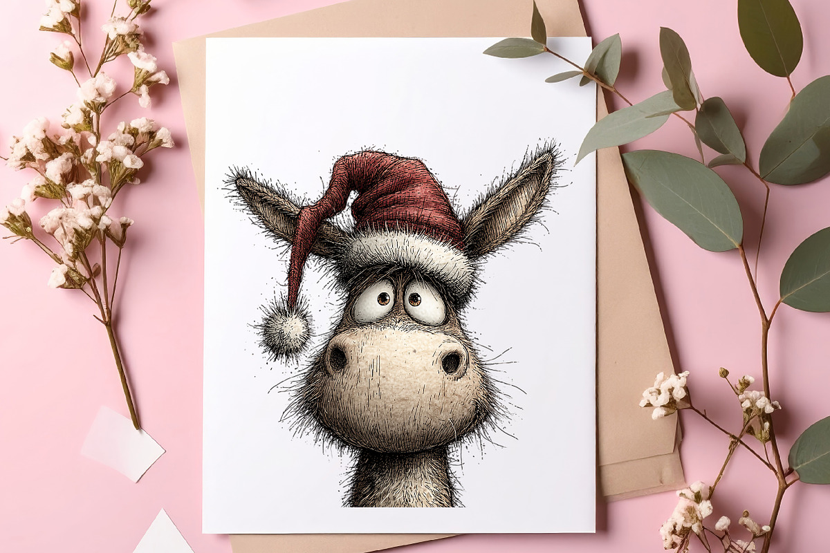Cute Animals Christmas Clipart, a Transportation Illustration by SinaCreation (Photo 6 of 7)