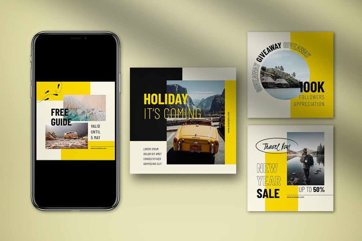 Travel Instagram Post and Story, a Social Media Template by graphicook (Photo 3 of 5)