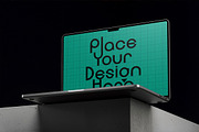 5 Laptop Mockups on Concrete Block, a Mac Mockup by smishura (Thumbnail 2 of 11)