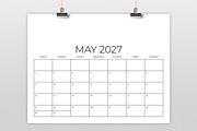 2027 8.5x11 Inch DIY Calendar, a Stationery Template by Running With Foxes (Thumbnail 3 of 8)