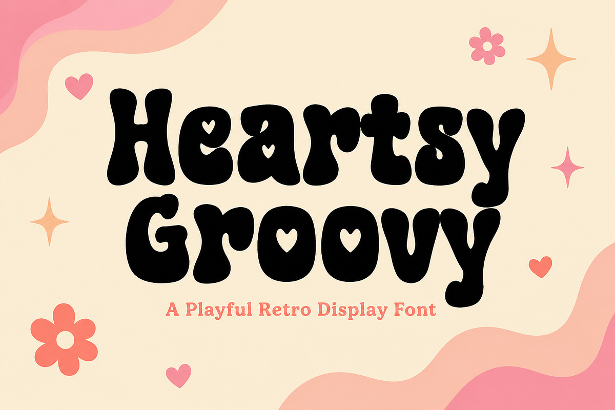 Heartsy Groovy, a Slab Serif Font by Wow Magic (Photo 1 of 4)