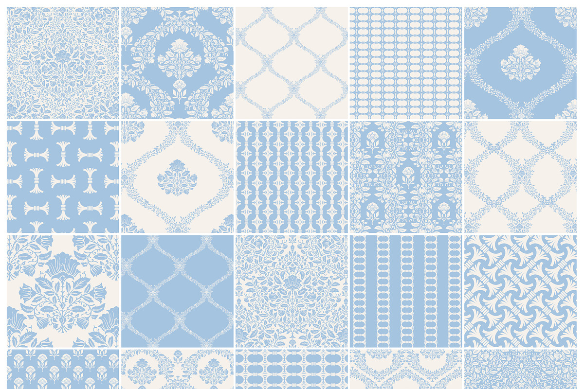 Luxury Floral Damask Patterns, a Pattern Graphic by Sonulkaster (Photo 2 of 13)
