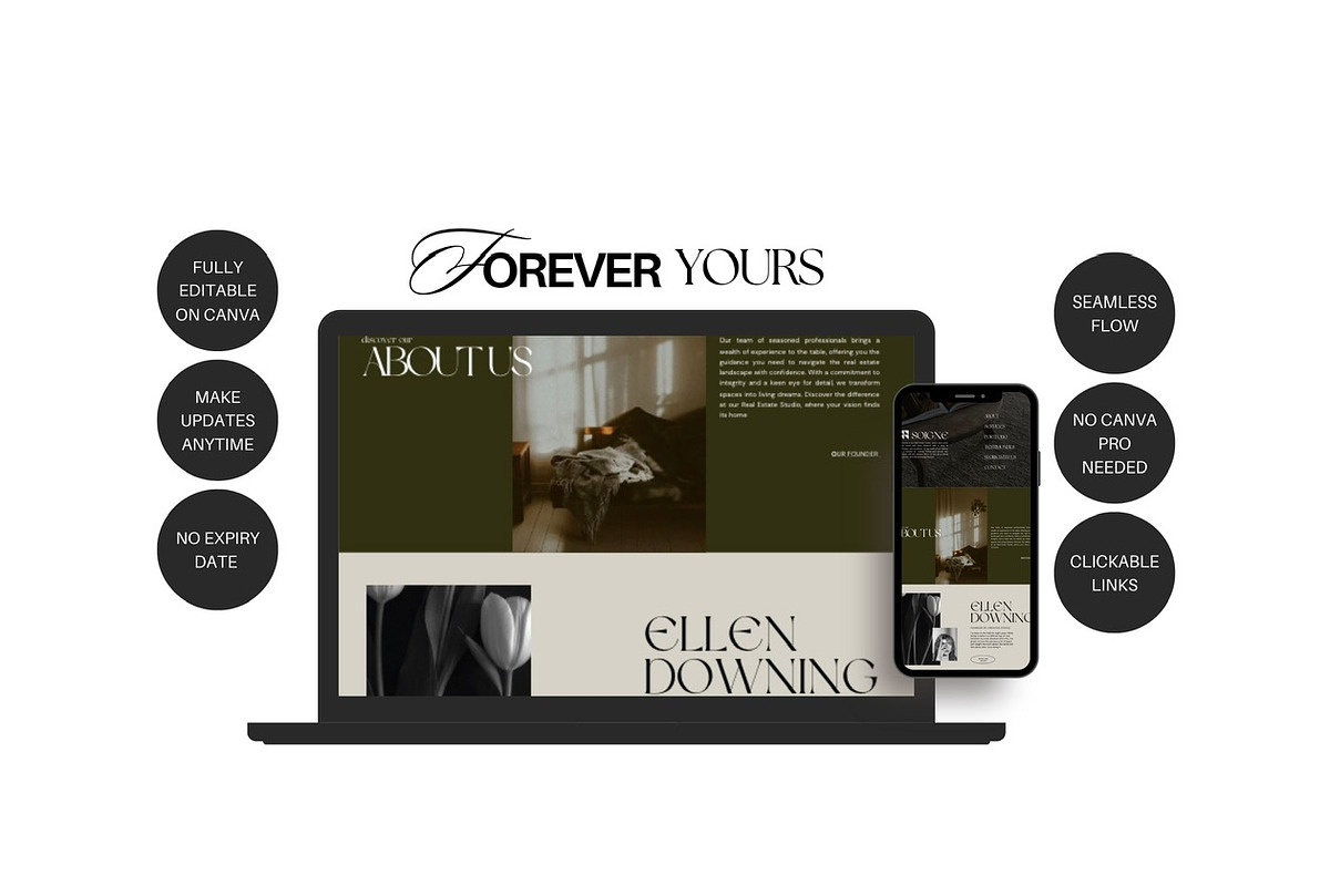Real Estate REALTOR CANVA WEBSITE, a Landing Page Template by Ivyandpalette (Photo 4 of 6)