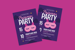 Pajamas Party - Flyer, a Poster Template by Izdihaar_Studio
