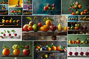 93 Balancing fruits and vegetables, a Food & Drink Photo by Handmadefont (Thumbnail 4 of 17)