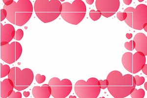 Red, pink hearts Valentines day, an Illustration by sceptical cactus